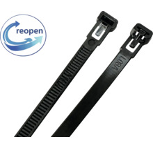 Zwei schwarze Kabelbinder