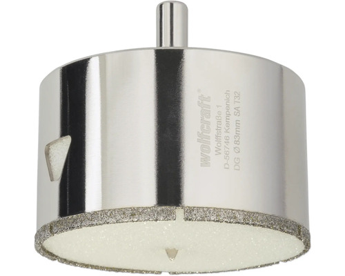 Scie cloche pour carrelage Wolfcraft de 83 millimètres de diamètre