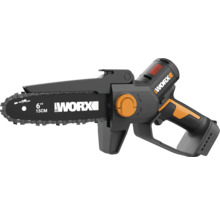 Mini tronçonneuse à batterie avec une longueur de coupe de 15 cm de Worx