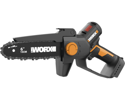 Mini tronçonneuse à batterie avec une longueur de coupe de 15 cm de Worx