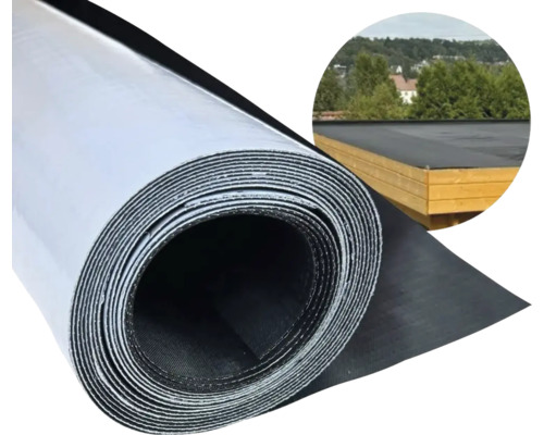 Rouleau de membrane d'étanchéité de toiture avec exemple de couverture de toiture