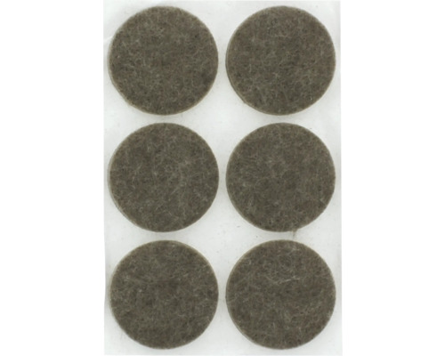 Filzgleiter Tarrox 33 x 6 mm rund braun 6 Stück selbstklebend Sechs runde Filzgleiter zum Schutz von Böden und Möbeln.