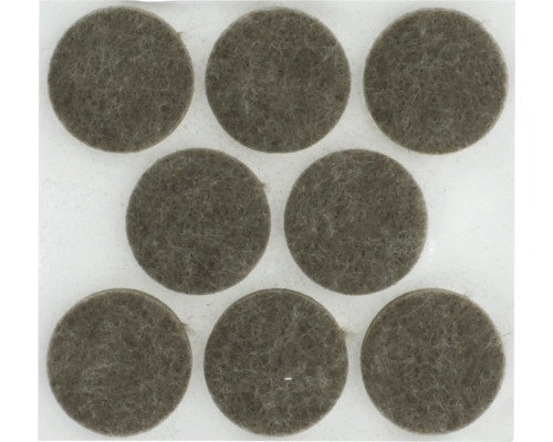 Patin en feutre Tarrox 28 x 6 mm rond marron 8 pièces autocollant Patins en feutre, ronds, pour fixation de meubles