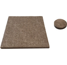 Patins de meubles en feutre, carrés et ronds