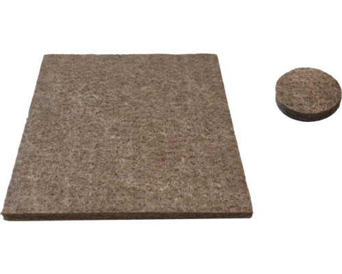 Patins de meubles en feutre, carrés et ronds