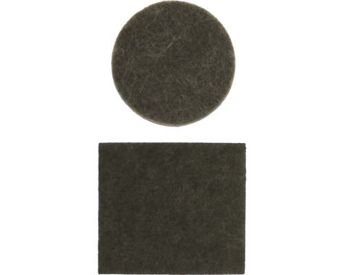 Patins en feutre de forme ronde et rectangulaire