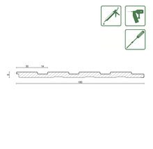 Dessin technique d'un panneau avec dimensions et symboles d'outils