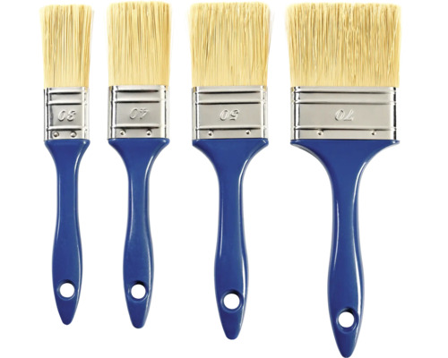 Kit de pinceaux à peinture 4 pièces Quatre pinceaux de peinture avec des poils de différentes largeurs