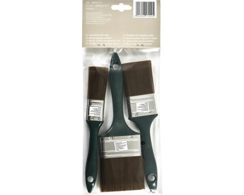 Set de pinceaux pour lasure, 3 pièces