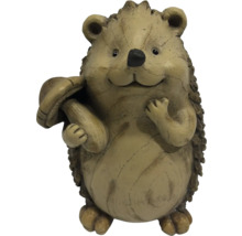 Igel Gartenfigur mit Pilz