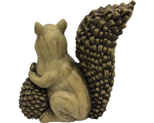 Dekorative Eichhörnchenfigur mit Tannenzapfen für den Garten