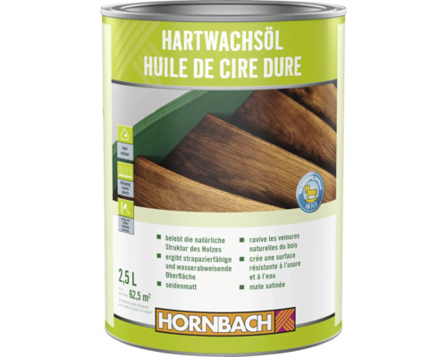 Boîte d'huile de cire dure pour l'intérieur, 2,5 litres