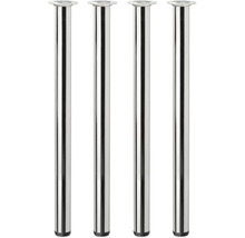 Vier Tischbeine aus Metall