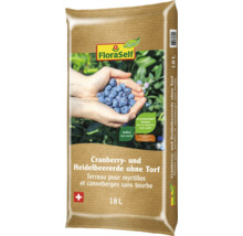 FloraSelf Terreau pour airelles et myrtilles sans tourbe, sac de 18 litres