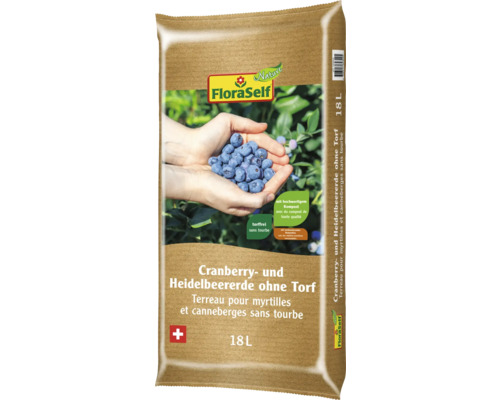 FloraSelf Cranberry- und Heidelbeererde ohne Torf, 18 Liter Sack