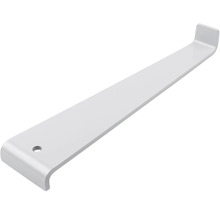 Support d'étagère robuste en métal avec crochet de suspension et trou de montage.