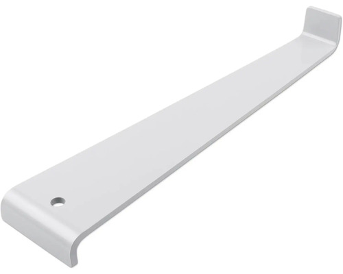 Support d'étagère robuste en métal avec crochet de suspension et trou de montage.