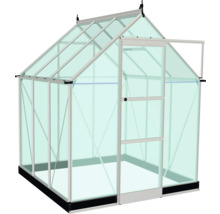 Gewächshaus mit geöffneter Tür