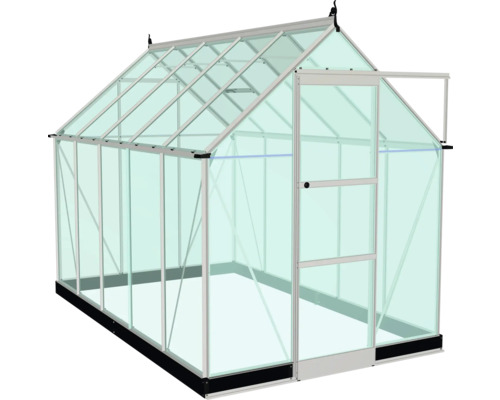 Gewächshaus mit geöffneter Tür