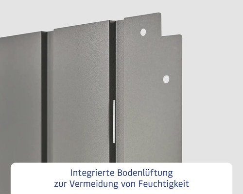 Detailansicht einer Bodenbelüftung zur Vermeidung von Feuchtigkeit