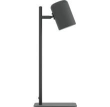 Lampe de bureau grise en métal avec tête de lampe réglable