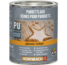 Parkettlack in einer Dose mit der Aufschrift 'extrem kratzfest' und 'glänzend'