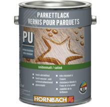 Vernis pour parquets en boîte métallique avec l'inscription PU extra résistant et satiné