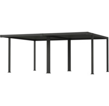 Doppelcarport aus Metall mit Flachdach