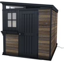 Armoire de jardin en bois avec porte et fenêtre pour l'extérieur