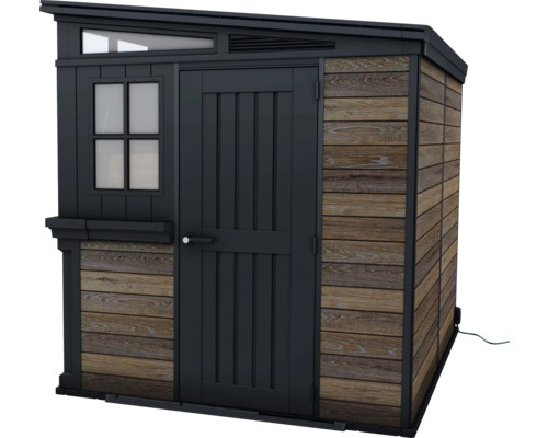 Armoire de jardin en bois avec porte et fenêtre pour l'extérieur