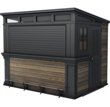 Bar de jardin avec porte et fenêtre