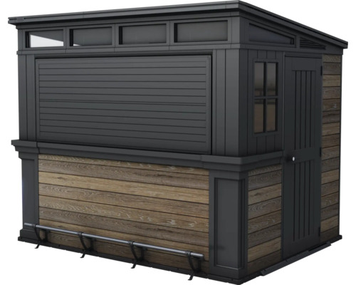 Bar de jardin avec porte et fenêtre