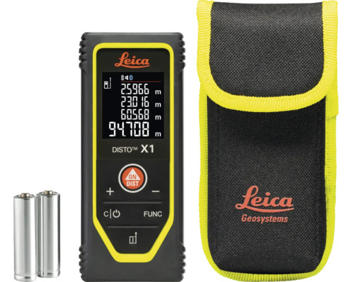 Télémètre laser Leica Disto X1 avec piles et sacoche