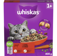 Whiskas Katzenfutter mit Rind für Katzen ab einem Jahr, 800 Gramm