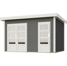 Abri de jardin avec double porte et porte simple