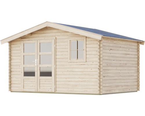 Abri de jardin en bois avec fenêtre et porte double