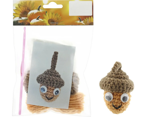 Häkelset für eine Eichel mit Augen