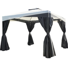 Pavillon avec rideaux pour le jardin