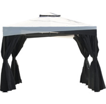 Pavillon avec parois latérales en tissu pour le jardin