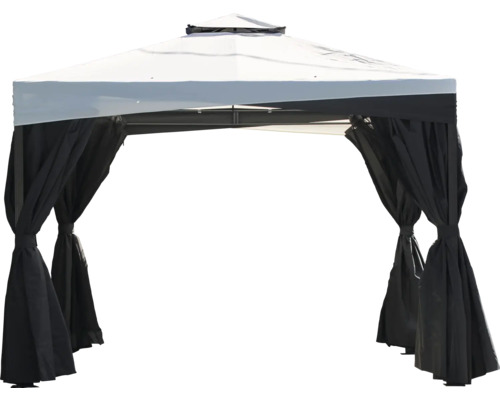 Pavillon avec parois latérales en tissu pour le jardin