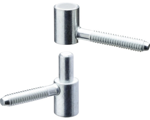 Zwei Einschraubbänder aus Metall für Holztüren und Tore