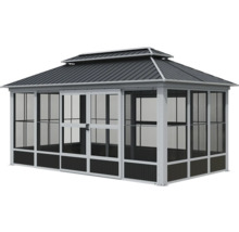 Gartenzelt mit Dach und umlaufenden Sichtschutz