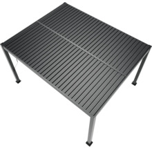 Table de jardin rectangulaire avec structure à lamelles et quatre pieds de table