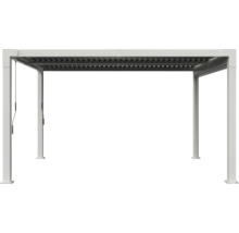 Pergola avec des lamelles réglables pour l'extérieur