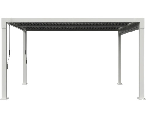 Pergola avec des lamelles réglables pour l'extérieur