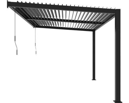 Pergola avec lamelles réglables et système de drainage
