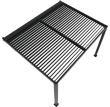 Pergola autoportante avec toit à lamelles pour le jardin