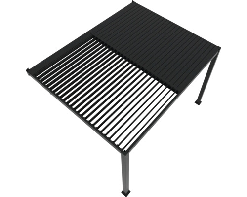 Pergola métallique avec lames réglables pour le jardin