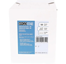 HygoStar Industriemaske aus Polypropylen, 50 Stück, weiß, Universalgröße.