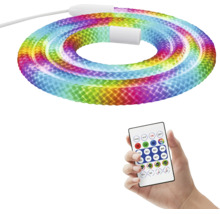 Tuyau lumineux LED flexible aux couleurs de l arc en ciel avec télécommande pour le réglage des couleurs.